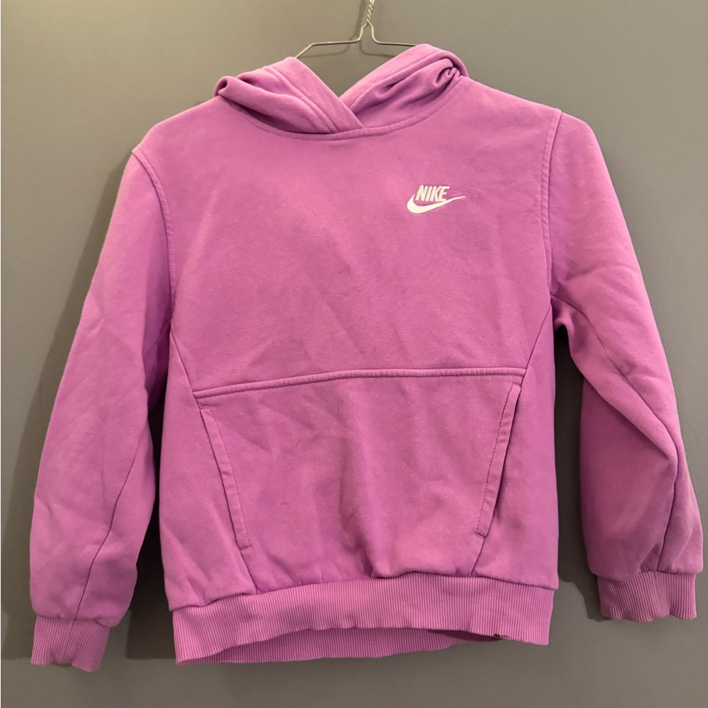 Nike Purple Sweatshirt Hoodie - Size Youth S
